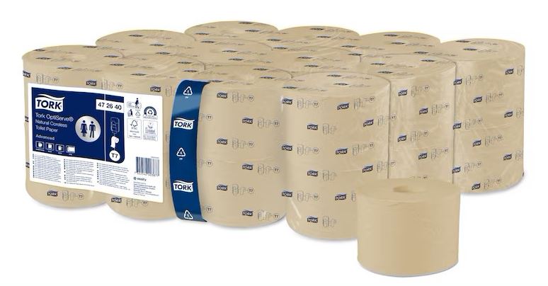 Toalettpapper Advanced 2-lag T7 Tork 
OptiServe Natural Core