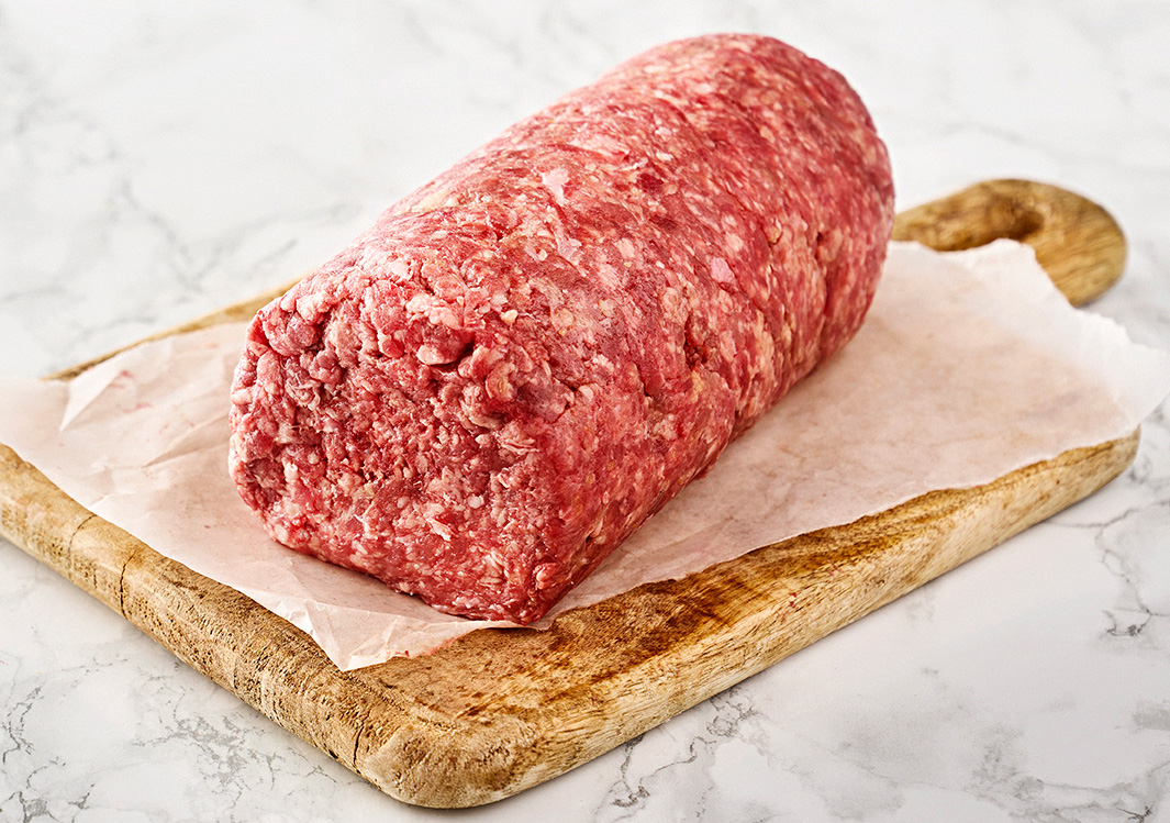 Hamburgerfärs Rulle Utvald med Talg Ø9cm EU