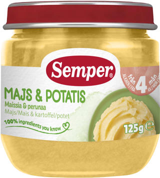 Majs & Potatispuré 4 Mån