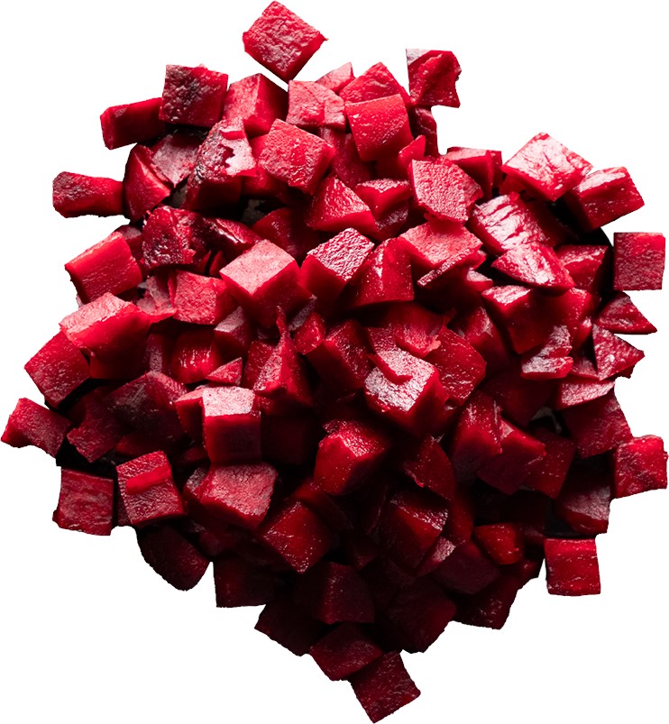 Rödbeta Tärnad 20x20mm