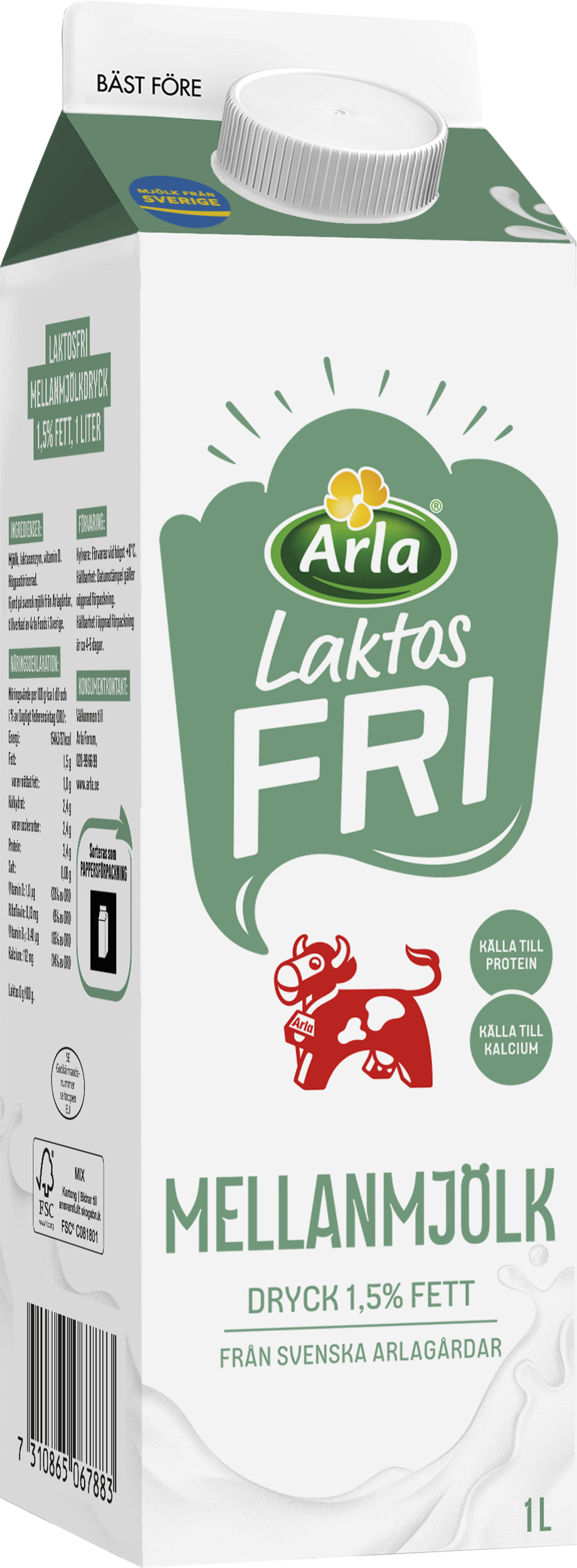Mellanmjölkdryck 1,5% Laktosfri