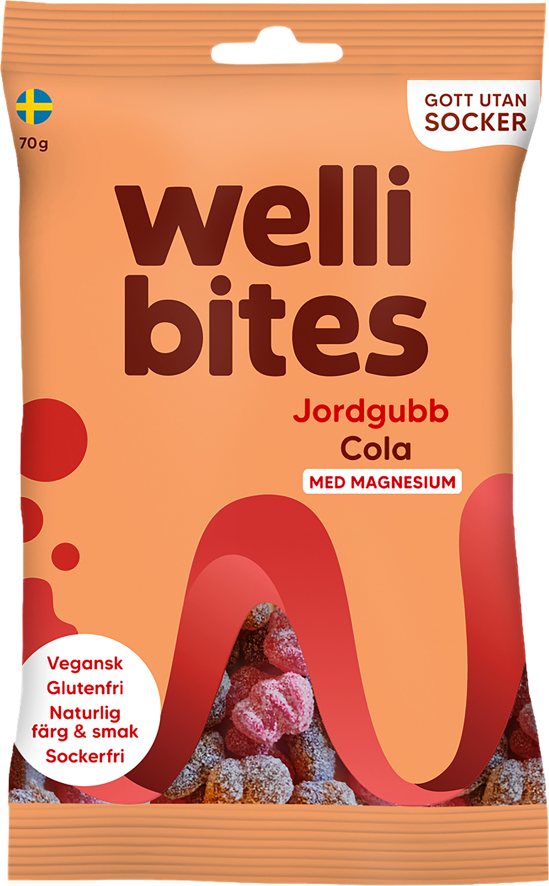 Jordgubb & Cola Gelégodis Sockerfri Vegan