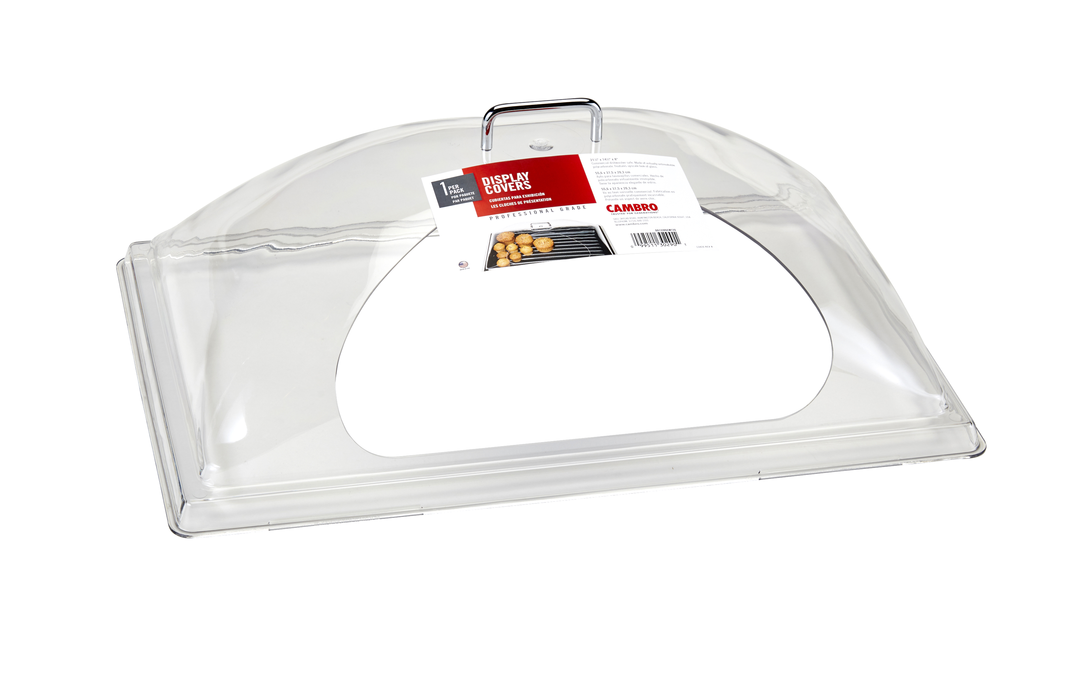 Kupollock med Sidöppning Plast GN 1/1