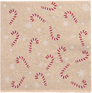 Servett 1/4-vikt 3-lags 25x25cm Återvunnen
Candy Canes