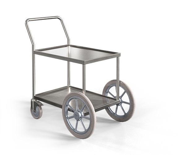 Vagn H78S Terräng Rostfri 66x48x90cm