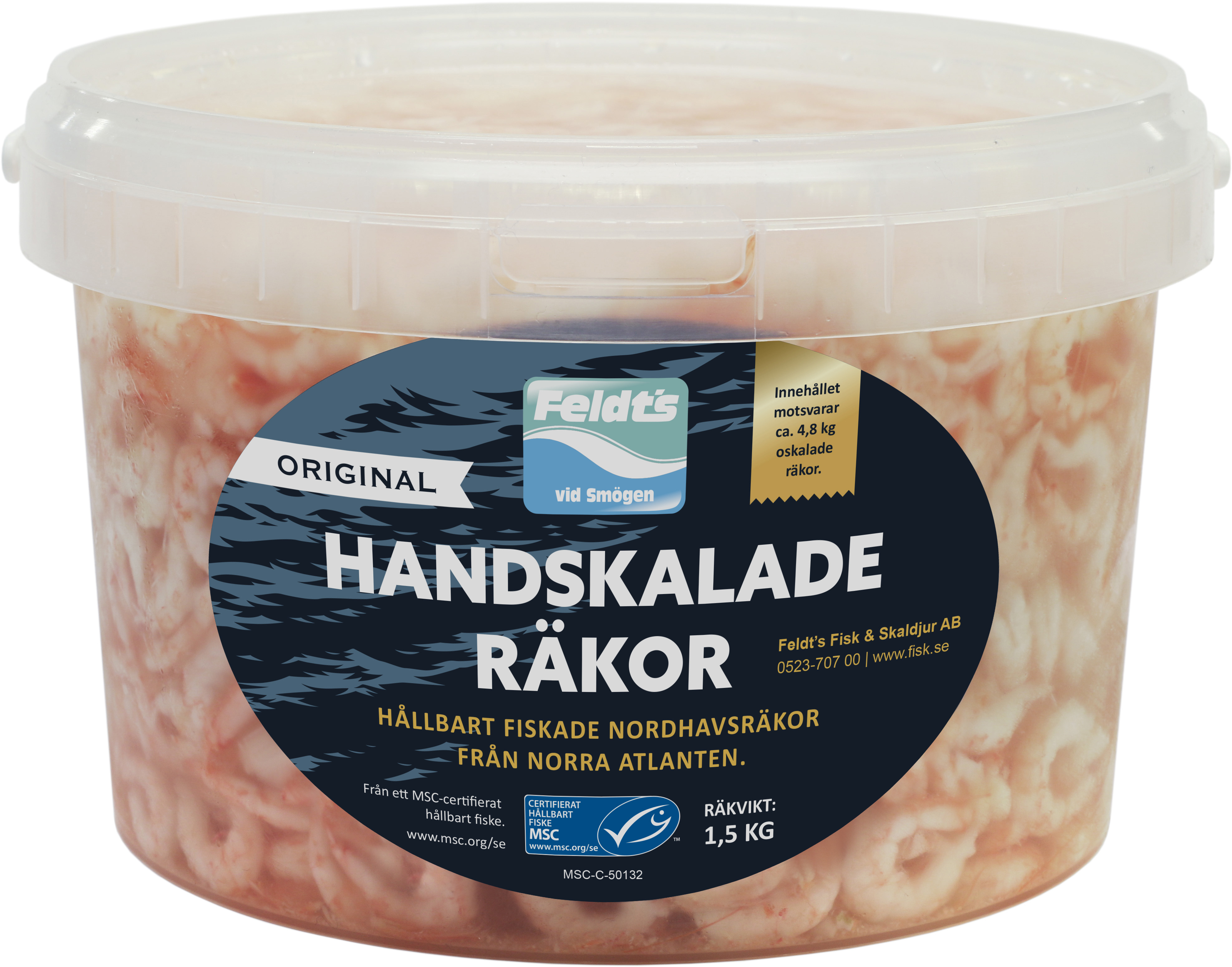 Handskalade Räkor i Lake Medium MSC