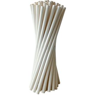 Sugrör Papper 0,8x21cm Vit