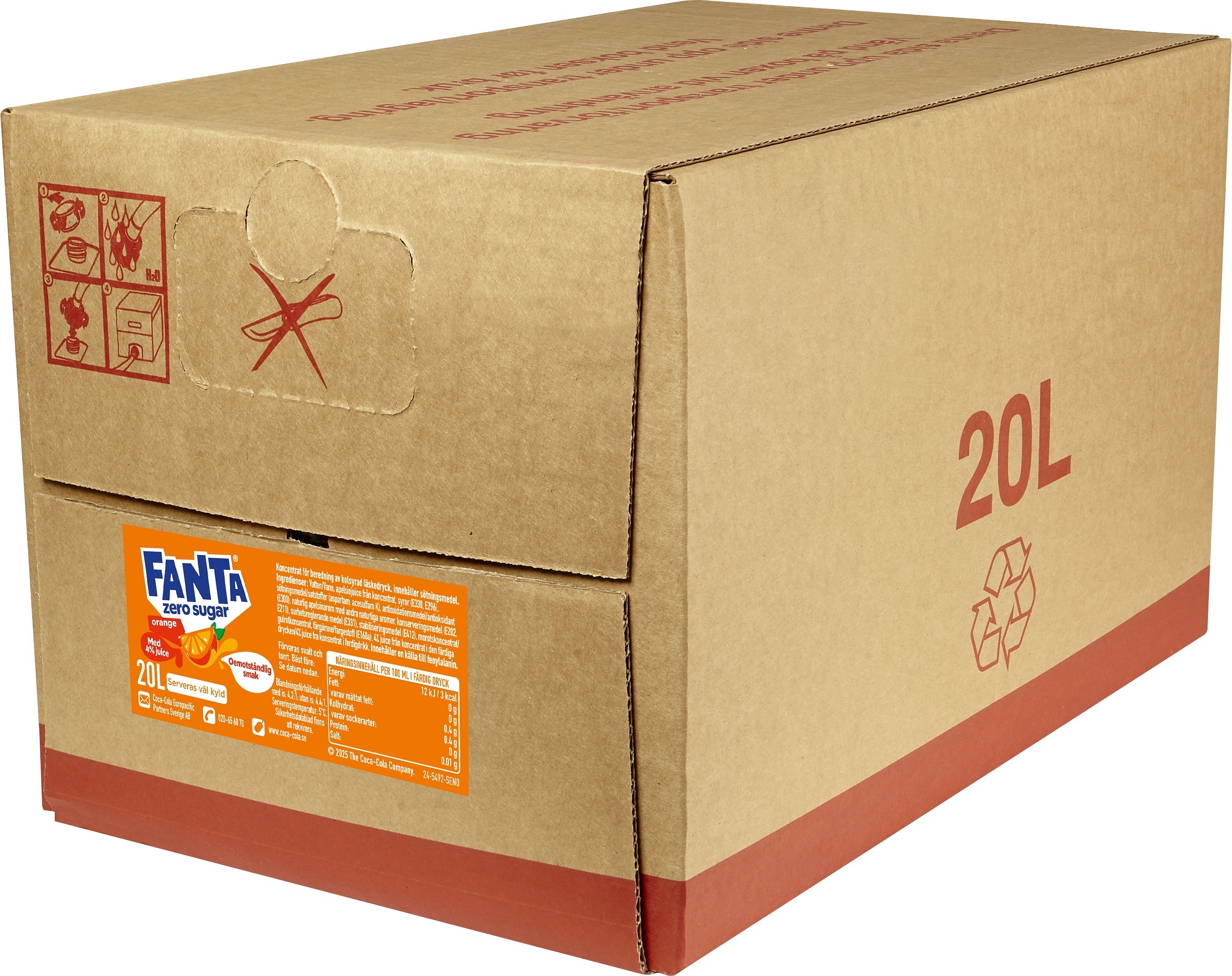 Fanta Orange Zero Bag in Box