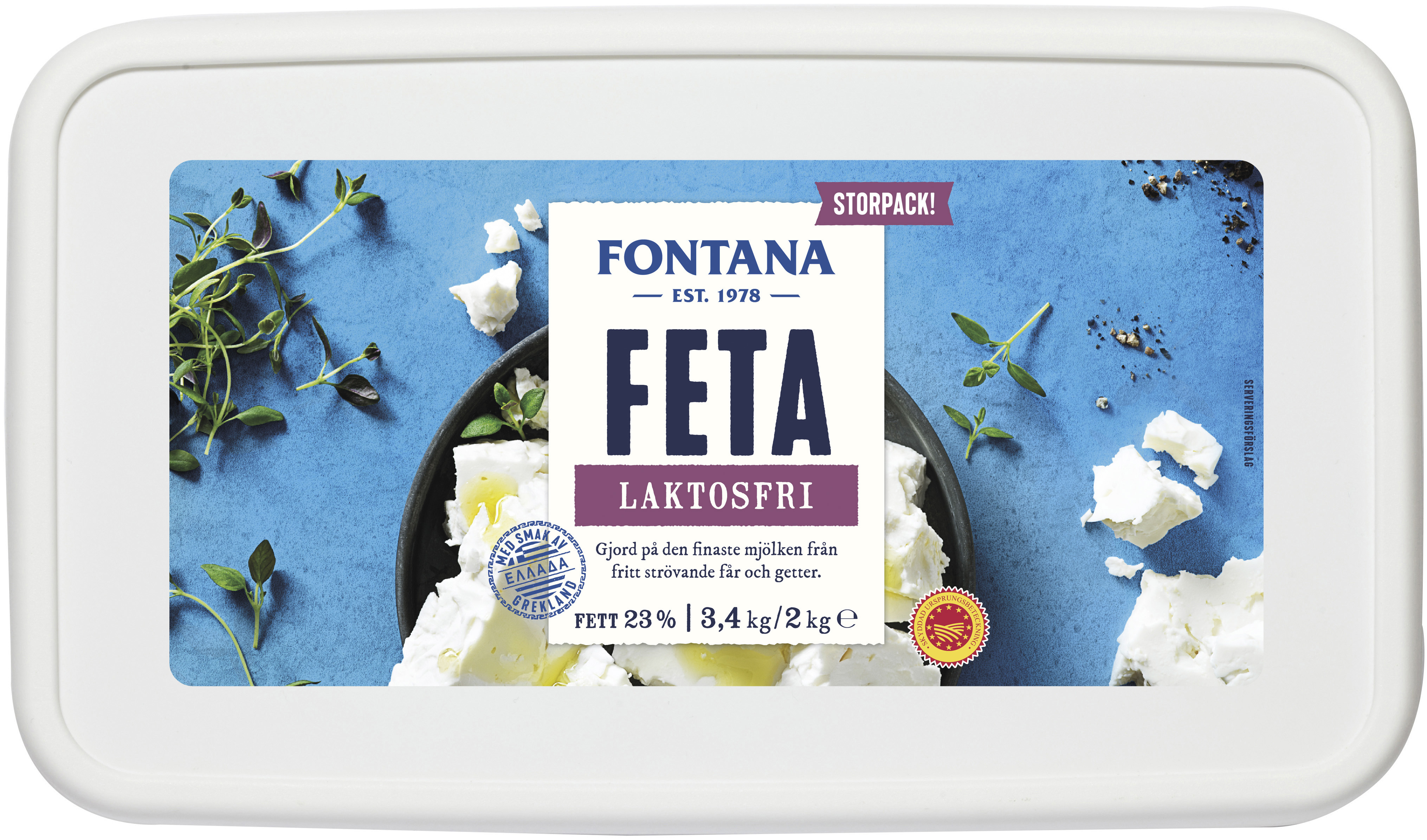 Fetaost 22% Hel Bit Laktosfri