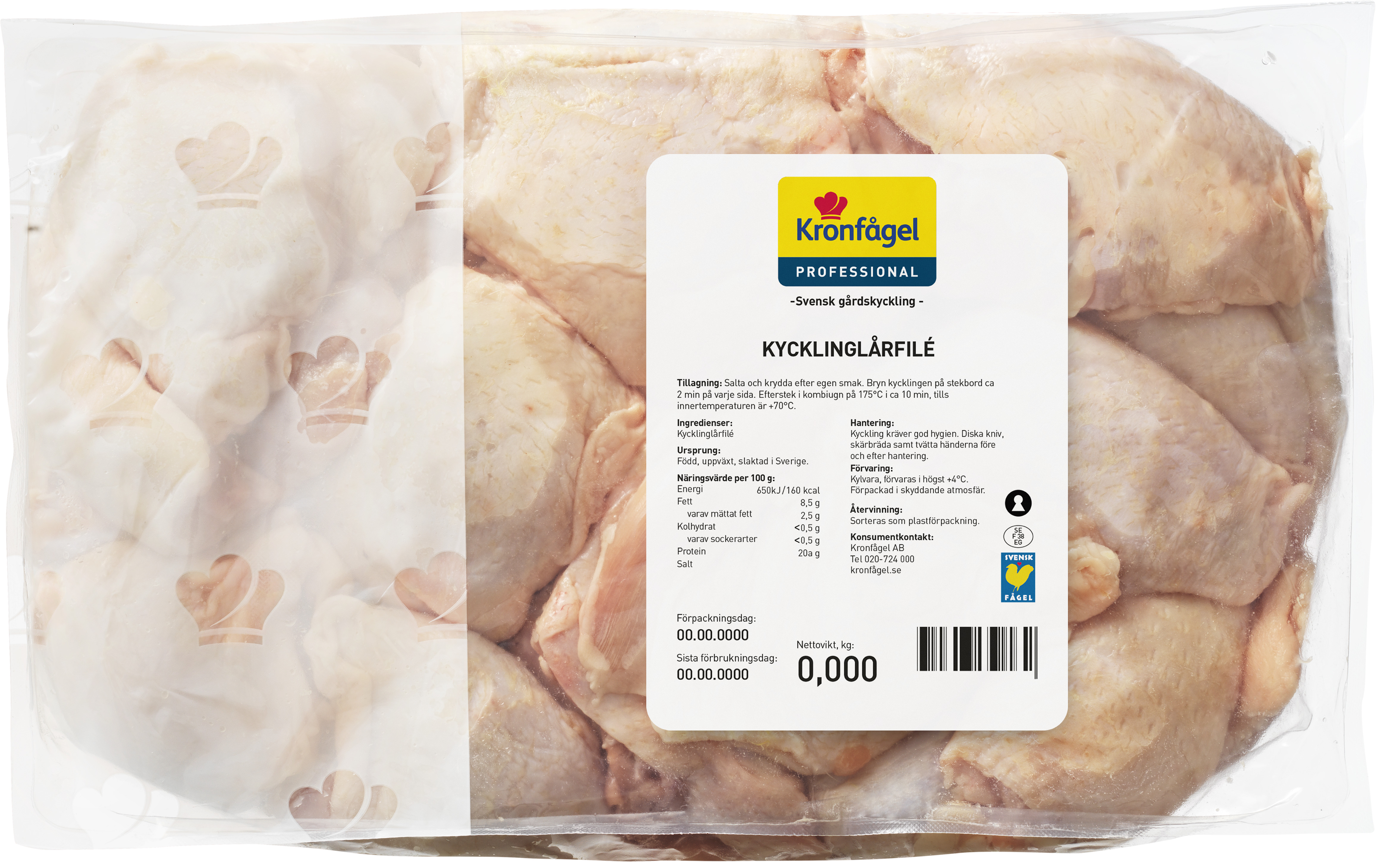 Kycklinglårfilé med Skinn