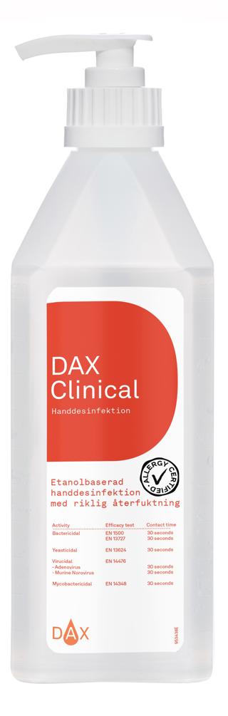 Handdesinfektion 75% 600ml med pump Dax
clinical