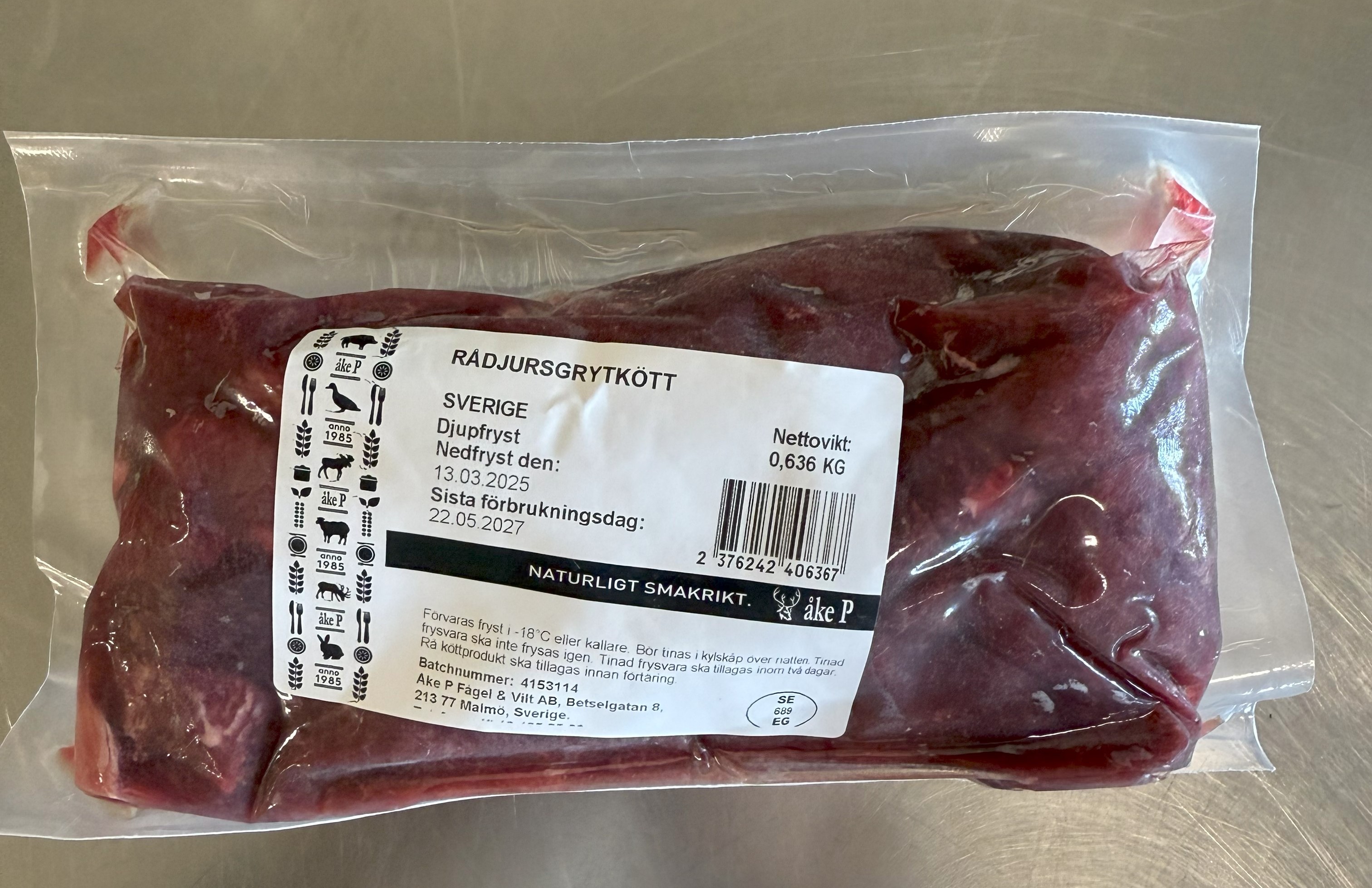 Rådjursgrytkött Tärnat Sverige