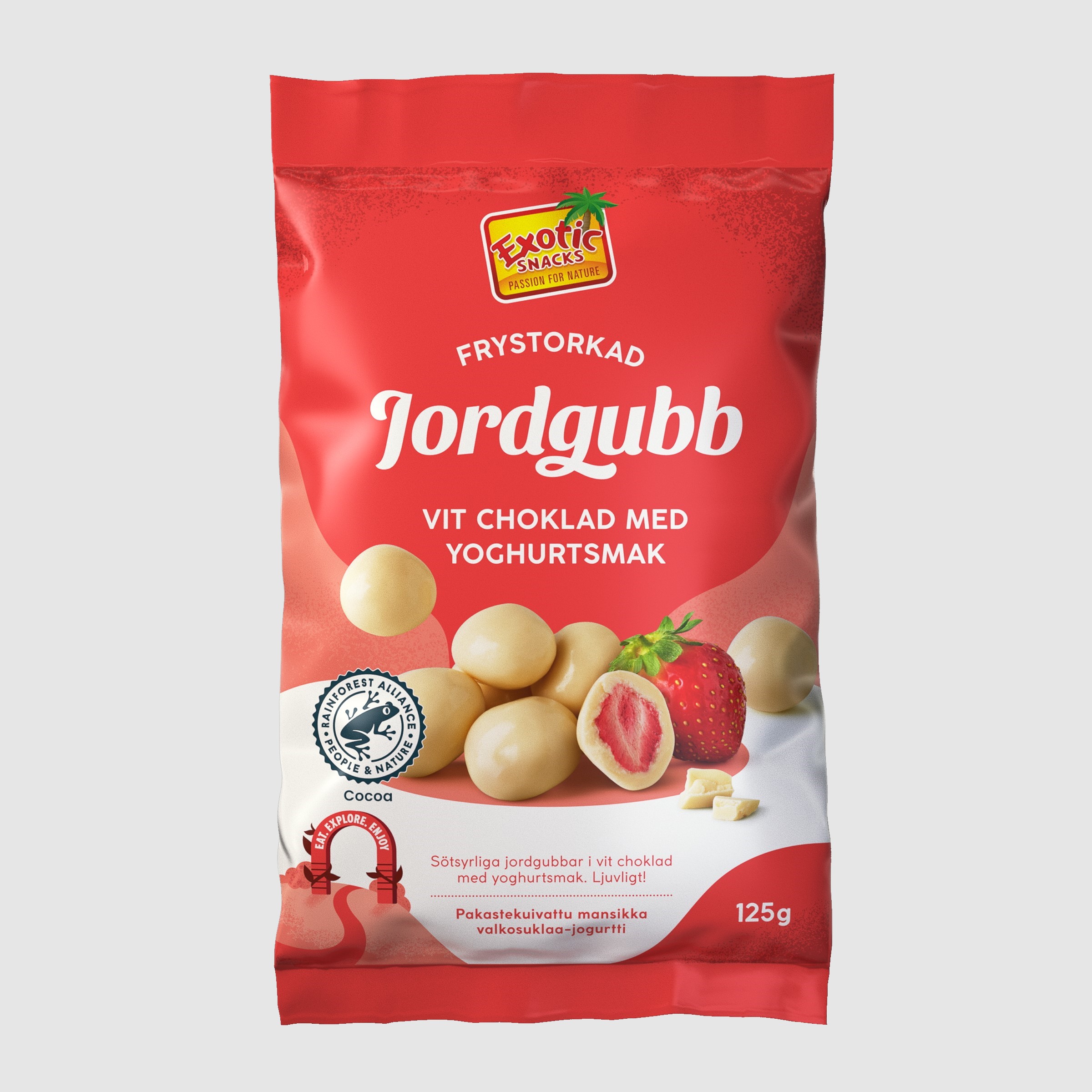 Frystorkad Jordgubb med Vit Choklad RA