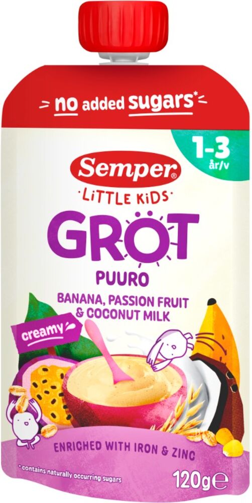 Grötklämmis Passionsfrukt, Banan & Kokos 1-3 År