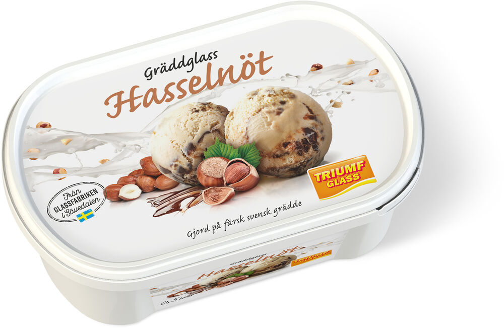 Glass Hasselnöt