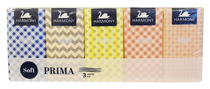 Pappersnäsdukar Harmony Prima 10x10-pack