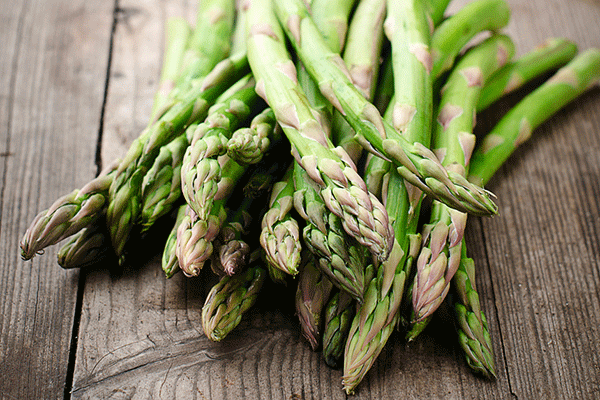Grön sparris. 