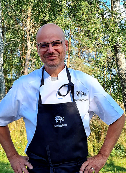 Fredrik Willstrand, ägare av Buttlegrisen på Gotland. 