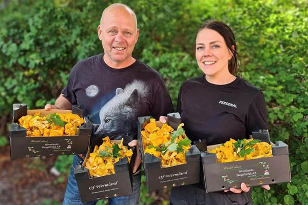 Ola Hultman, grundare av Wermlands skogsförråd, tillsammans med dottern Evelina Hultman, VD och ägare Wermlands skogsförråd.